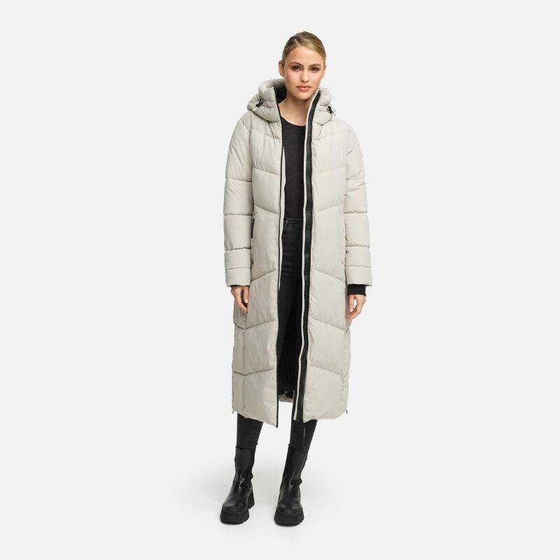 Marikoo Firella Damen Winter Steppmantel Winterjacke Parka Bone-Größe M - Gr. 38