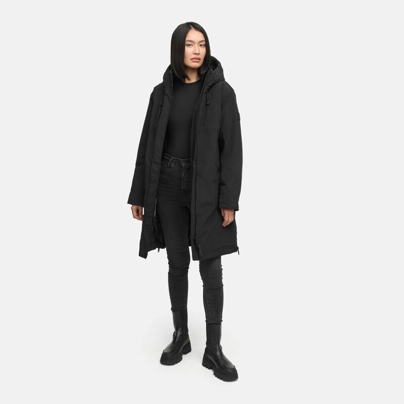 Navahoo Hageltanz Damen Winterjacke Parka Schwarz-Größe L - Gr. 40
