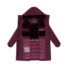 Navahoo Hageltanz Damen Winterjacke Parka Wine-Größe S - Gr. 36