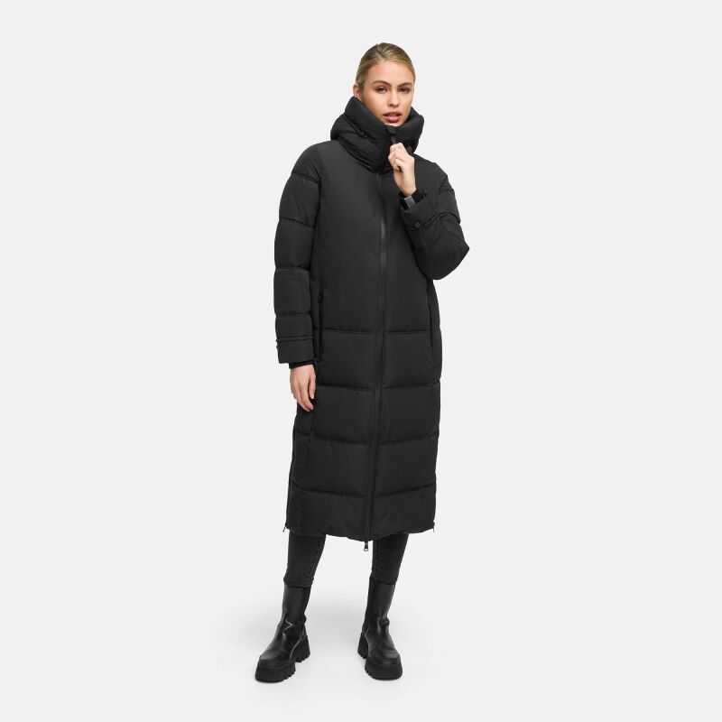 Marikoo Honiaa Damen Winter Steppmantel Parka Schwarz-Gr&ouml;&szlig;e L - Gr. 40