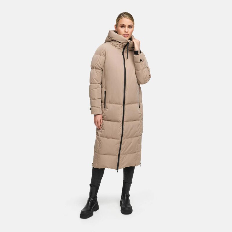 Marikoo Honiaa Damen Winter Steppmantel Parka TaupeGrey