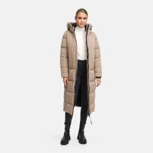 Marikoo Honiaa Damen Winter Steppmantel Parka TaupeGrey-Größe XS - Gr. 34