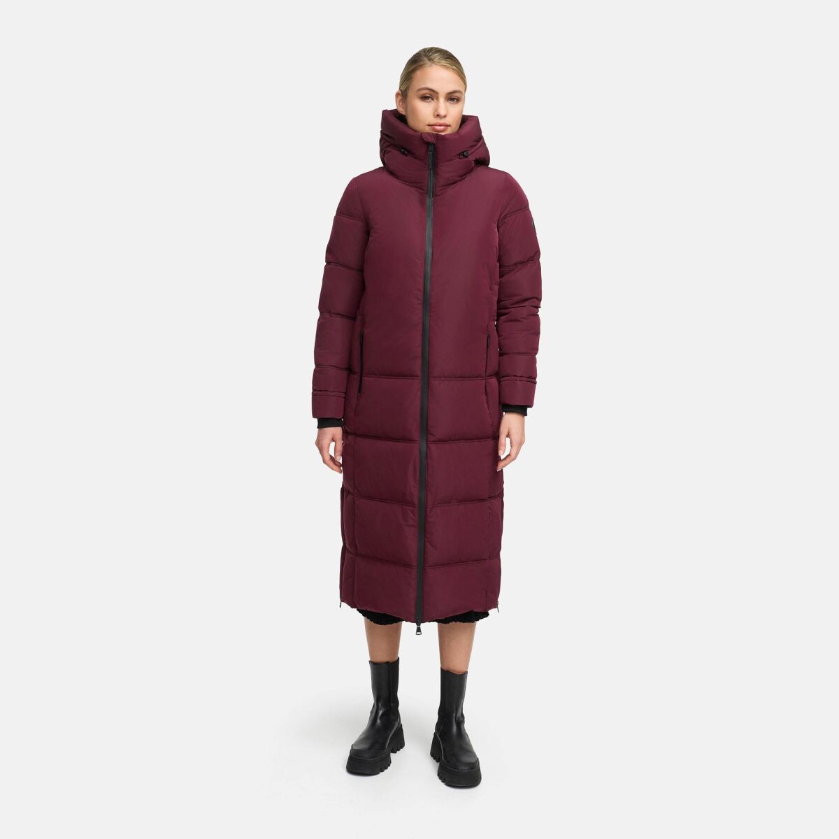 Marikoo Honiaa Damen Winter Steppmantel Parka Wine-Größe M - Gr. 38