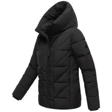 Marikoo Kuschelnasee Damen Herbst Winter Steppjacke Schwarz-Größe M - Gr. 38