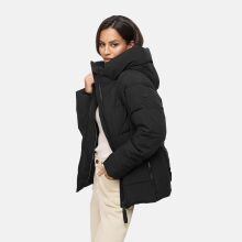Marikoo Kuschelnasee Damen Herbst Winter Steppjacke Schwarz-Größe L - Gr. 40