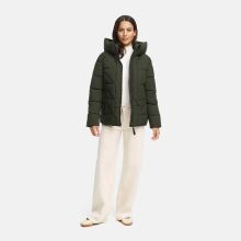 Marikoo Kuschelnasee Damen Herbst Winter Steppjacke DarkOlive-Größe XS - Gr. 34
