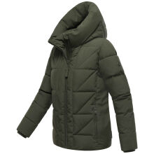 Marikoo Kuschelnasee Damen Herbst Winter Steppjacke DarkOlive-Größe XS - Gr. 34