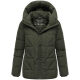 Marikoo Kuschelnasee Damen Herbst Winter Steppjacke DarkOlive-Größe XS - Gr. 34