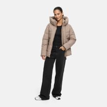 Marikoo Kuschelnasee Damen Herbst Winter Steppjacke TaupeGrey-Gr&ouml;&szlig;e M - Gr. 38
