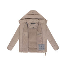 Marikoo Kuschelnasee Damen Herbst Winter Steppjacke TaupeGrey-Größe L - Gr. 40