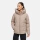 Marikoo Kuschelnasee Damen Herbst Winter Steppjacke TaupeGrey-Größe L - Gr. 40