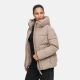 Marikoo Kuschelnasee Damen Herbst Winter Steppjacke TaupeGrey-Größe L - Gr. 40