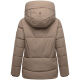 Marikoo Kuschelnasee Damen Herbst Winter Steppjacke TaupeGrey-Größe L - Gr. 40