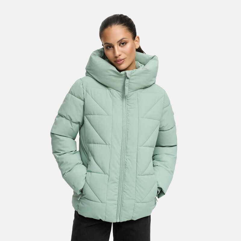 Marikoo Kuschelnasee Damen Herbst Winter Steppjacke SmokeyMint