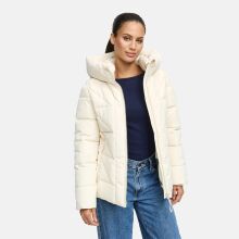 Marikoo Kuschelnasee Damen Herbst Winter Steppjacke Cream-Gr&ouml;&szlig;e L - Gr. 40