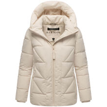 Marikoo Kuschelnasee Damen Herbst Winter Steppjacke Cream-Gr&ouml;&szlig;e L - Gr. 40