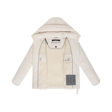 Marikoo Kuschelnasee Damen Herbst Winter Steppjacke Cream-Gr&ouml;&szlig;e L - Gr. 40