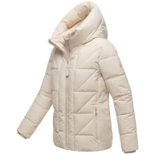 Marikoo Kuschelnasee Damen Herbst Winter Steppjacke Cream-Gr&ouml;&szlig;e XL - Gr. 42
