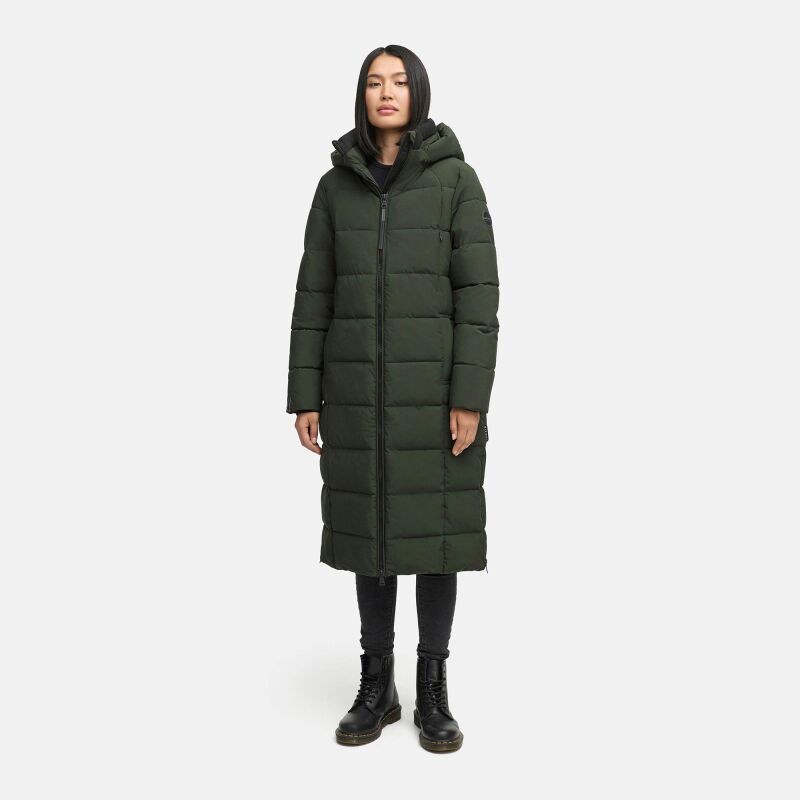 Marikoo Lanitaa Damen Winter Steppmantel Parka DarkOlive Größe L - Gr.40