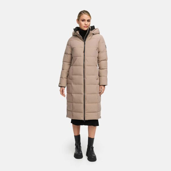 Marikoo Lanitaa Damen Winter Steppmantel Parka TaupeGrey Größe XS - Gr.34