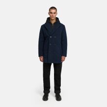 Stone Harbour Darioon Herren Mantel gef&uuml;ttert in Wollmantel Optik Navy Gr&ouml;&szlig;e L - Gr. L