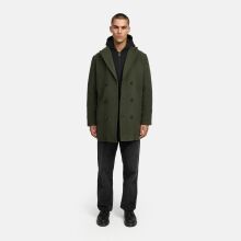 Stone Harbour Darioon Herren Mantel gef&uuml;ttert in Wollmantel Optik Dark Olive Gr&ouml;&szlig;e XXXL - Gr. 3XL