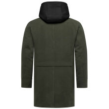 Stone Harbour Darioon Herren Mantel gef&uuml;ttert in Wollmantel Optik Dark Olive Gr&ouml;&szlig;e XXXL - Gr. 3XL