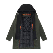 Stone Harbour Darioon Herren Mantel gef&uuml;ttert in Wollmantel Optik Dark Olive Gr&ouml;&szlig;e XXXL - Gr. 3XL