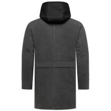 Stone Harbour Darioon Herren Mantel gefüttert in Wollmantel Optik Anthrazit Größe S - Gr. S