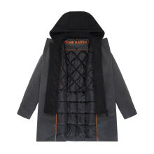 Stone Harbour Darioon Herren Mantel gefüttert in Wollmantel Optik Anthrazit Größe S - Gr. S