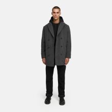 Stone Harbour Darioon Herren Mantel gef&uuml;ttert in Wollmantel Optik Anthrazit Gr&ouml;&szlig;e XXL - Gr. 2XL