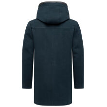 Stone Harbour Fenroos Herren Winter Mantel gef&uuml;ttert in Wollmantel Optik Navy Gr&ouml;&szlig;e XL - Gr. XL