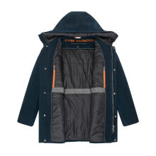 Stone Harbour Fenroos Herren Winter Mantel gef&uuml;ttert in Wollmantel Optik Navy Gr&ouml;&szlig;e XL - Gr. XL