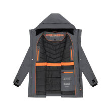 Stone Harbour Netaan Herren Winter Parka Anthrazit-Größe M - Gr. M