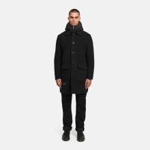 Stone Harbour Thiagoo Herren gef&uuml;ttert in Wollmantel Optik Schwarz Gr&ouml;&szlig;e XXL - Gr. 2XL
