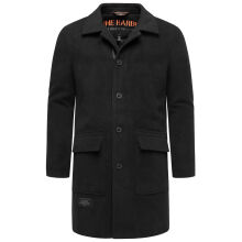 Stone Harbour Thiagoo Herren gef&uuml;ttert in Wollmantel Optik Schwarz Gr&ouml;&szlig;e XXL - Gr. 2XL