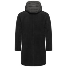 Stone Harbour Thiagoo Herren gef&uuml;ttert in Wollmantel Optik Schwarz Gr&ouml;&szlig;e XXL - Gr. 2XL