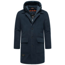 Stone Harbour Thiagoo Herren gef&uuml;ttert in Wollmantel Optik Navy Gr&ouml;&szlig;e XXXL - Gr. 3XL