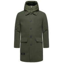 Stone Harbour Thiagoo Herren gef&uuml;ttert in Wollmantel Optik Dark Olive Gr&ouml;&szlig;e XXXL - Gr. 3XL