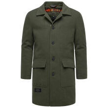 Stone Harbour Thiagoo Herren gef&uuml;ttert in Wollmantel Optik Dark Olive Gr&ouml;&szlig;e XXXL - Gr. 3XL