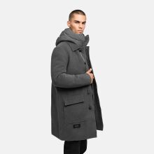 Stone Harbour Thiagoo Herren gefüttert in Wollmantel Optik Anthrazit Größe S - Gr. S