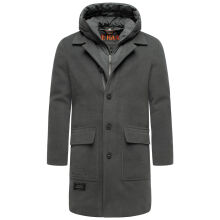 Stone Harbour Thiagoo Herren gefüttert in Wollmantel Optik Anthrazit Größe S - Gr. S