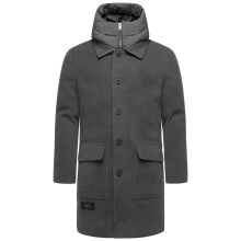 Stone Harbour Thiagoo Herren gefüttert in Wollmantel Optik Anthrazit Größe S - Gr. S