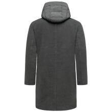 Stone Harbour Thiagoo Herren gefüttert in Wollmantel Optik Anthrazit Größe S - Gr. S