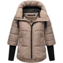 Navahoo Lotusherz Damen Herbst Winter Steppjacke TaupeGrey Gr&ouml;&szlig;e S - Gr.36