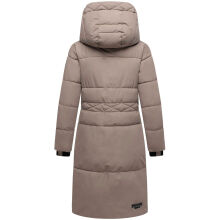 Marikoo Michikoo Damen Winterjacke gesteppt TaupeGrey-Größe XS - Gr. 34