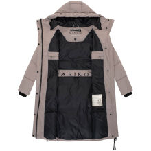 Marikoo Michikoo Damen Winterjacke gesteppt TaupeGrey-Größe XS - Gr. 34