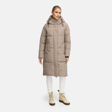 Marikoo Michikoo Damen Winterjacke gesteppt TaupeGrey-Gr&ouml;&szlig;e XL - Gr. 42