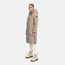 Marikoo Michikoo Damen Winterjacke gesteppt TaupeGrey-Gr&ouml;&szlig;e XL - Gr. 42
