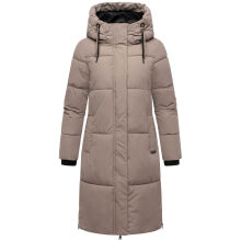 Marikoo Michikoo Damen Winterjacke gesteppt TaupeGrey-Gr&ouml;&szlig;e XL - Gr. 42